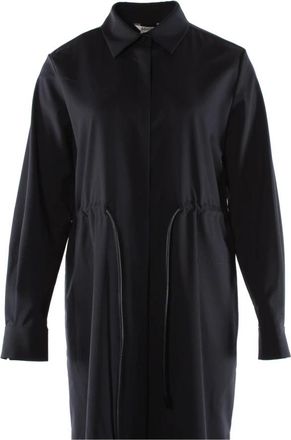 Max Mara Monia Shirt Dress - Dames - Shirt Kleedjes - Blauw - S - Wol - Kleedjes