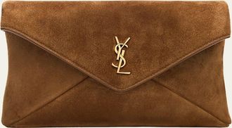 Saint Laurent YSL Envelope Bag on Chain in Suede