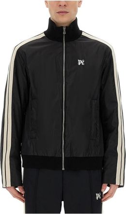 Palm Angels Monogram Padded Track Jkt - Heren - Vesten met rits - Zwart - M - Hoodies & sweatvesten