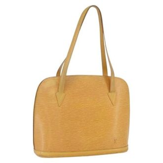Louis Vuitton Pre-owned Shoulder Bags, female, Yellow, Size: ONE SIZE Pre-owned Vintage Leather Shoulder Bag