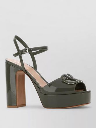 Valentino Garavani leather vlogo signature sandals block heel platform