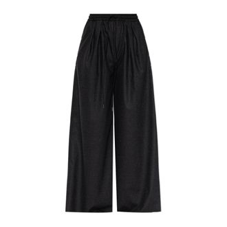 Max Mara Pantalones de Lana Mxsvetrino - Trousers - Mujer - Negro - 2XS