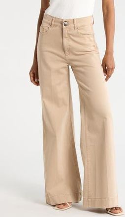 DL1961 Hepburn High Waist Wide Leg Jeans in Oat at Nordstrom Rack, Size 24