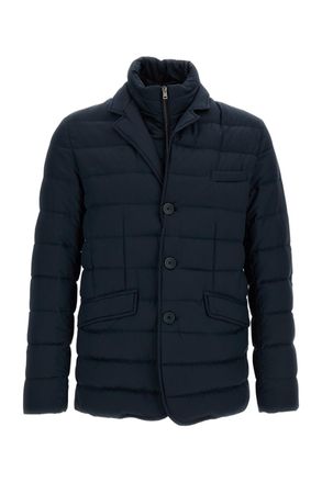 Herno Blue Arendelle Technical Fabric Quilted Jacket