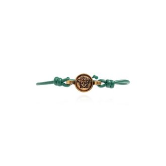 Versace Bracelets, unisex, Green, Size: ONE SIZE Medusa Leather Bracelet