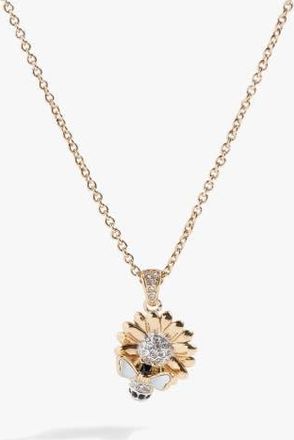 Alex and Ani Sunflower & Bee Pendant Necklace in Gold at Nordstrom