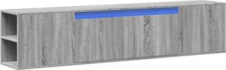 vidaXL Vidaxl - Mueble de tv de pared con luz led gris Sonoma 180x31x39,5 cm
