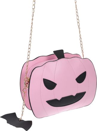 Yarnow Halloween Pumpkin Crossbody Bag with Zipper Seal Spacious PU Shoulder Bag for Women Daily Accessories