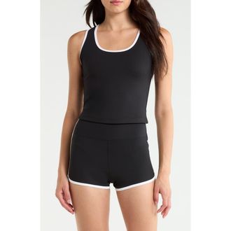 YEAR OF OURS Sport Cutout Back Tank in Black/white at Nordstrom, Size X-Large