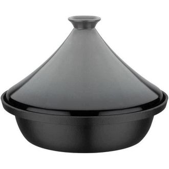 GSW Tagine De Fundici&oacute;n Masiva - Gsw - 30 X 22 Cm - Tapa De Cer&aacute;mica - Inducci&oacute;n - Gris