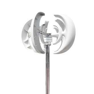 OEM Turbina Eolica, Design Ad Asse Verticale, Alta Efficienza, Bianca, 2 Ampere, 2000 W, 24 V