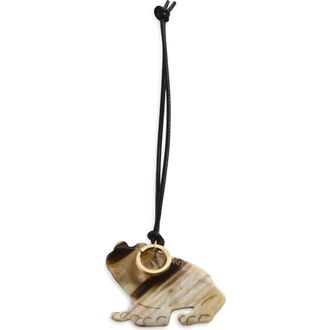 J.W.Anderson Frog Bag Charm in Dark Brown Melange at Nordstrom