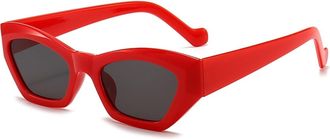 Generic Small Frame Men Sunglasses Commuter Women Vacation Outdoor Sun Glasses(Red)