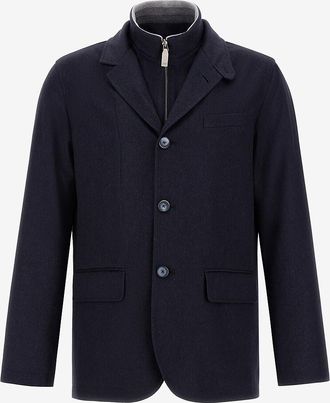 Herno Blazer aus Seide und Kaschmir mit Latz Resort