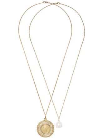 Wouters & Hendrix Set di collane in oro 18kt con pendente a perla