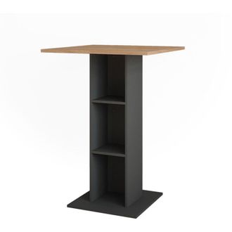 Vicco Tavolo da bar Repose, Quercia dorata/antracite, 75 x 75 cm, Vicco