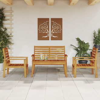 vidaXL Vidaxl - Juego De Muebles De Jard&iacute;n 4 Piezas Madera Maciza De Acacia
