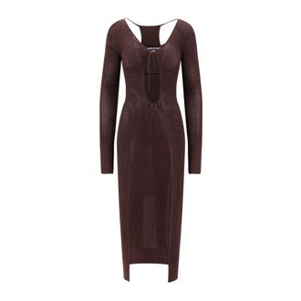 ADĀMO Andrea Adamo Womens Clothing Knitwear - female - Andrea Adamo - Knitted Dresses - Brown - M - Dresses