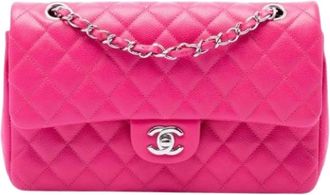 Chanel Pre-owned Double Flap Schoudertas - Dames - Vintage Schoudertas - Roze - ONE Size - Leer - Vintage