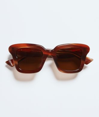 Bottega Veneta Sophia Ribbon Butterfly Sunglasses - Brown - Unisex - U