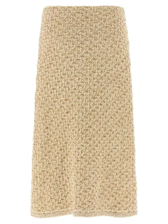 Fabiana Filippi Sequin Tweed Skirt - Beige