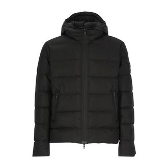 Fay Down Jackets, male, Black, M, Waterproof Fabric Padded and Quilted Down Jacket