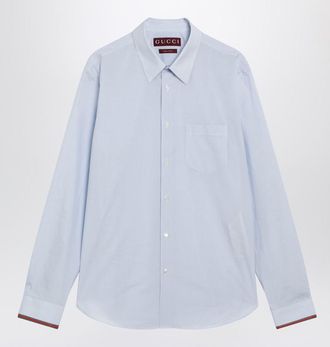 Gucci Light Striped Shirt With Web Detail