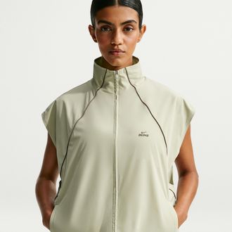 Nike Womens SKIMS Stretch Nylon Oversized Vest in Green | IU2225-379