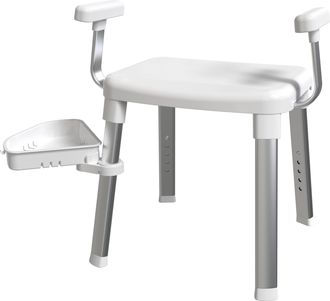 Bischof Dusch- und Badhocker »Tray Comfort« belastbar bis 150 kg Mit schwenkbarer Ablage 28x21cm und 360° drehbarer Sitzfläche