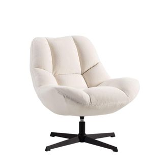 Klast Butaca giratoria de poli&eacute;ster beige 77 cm x 86 cm