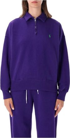 Polo Ralph Lauren Donna, Felpe, Viola, M, new