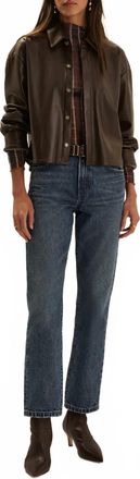 Favorite Daughter The Dot Mid Rise Straight Jeans In Charleston