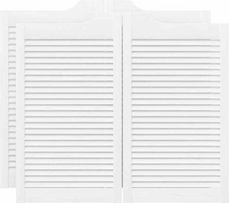 vidaXL Porte a Battente 2-Paio Design a Lamelle Bianco 90x100 cm - Vidaxl