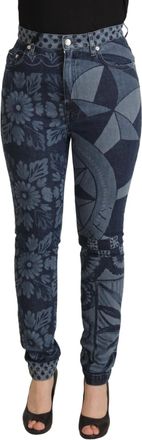 Dolce & Gabbana Dolce Gabbana Bloemige Geometrische Skinny Jeans