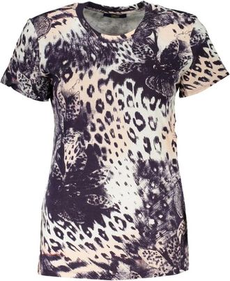Cavalli Gestreept T-shirt met korte mouwen - Dames - T-shirts - Veelkleurig - XS - Tops