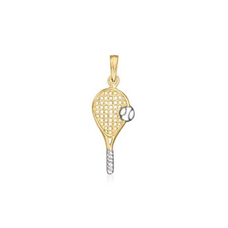 Canaria Canaria 10kt 2-Tone Gold Tennis Racket Pendant