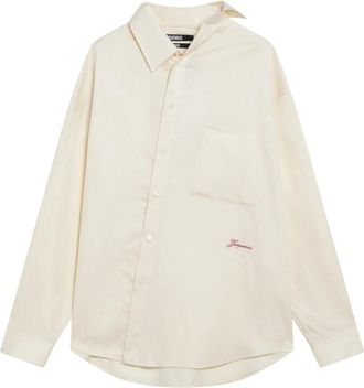 Jacquemus La Chemise Cuadro - Dames - Overhemden - Geel - 2XS - Katoen - Overhemden