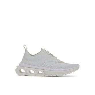 Ferragamo Nylon Athletic Sneakers - Heren - Sneakers - Wit - 42 1/2 EU - Nylon - Schoenen