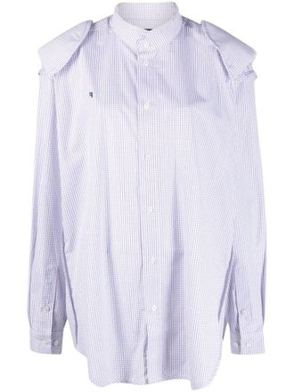 Frenken Attachement Insideout checked cotton shirt - Blue