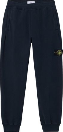 Stone Island Relaxed Fit Cotton Sweat Bottoms with Distinctive Logo Patch