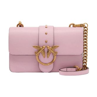 Pinko Love Bag One Mini - Dames - Schoudertassen - Roze - ONE Size - Katoen - Tassen