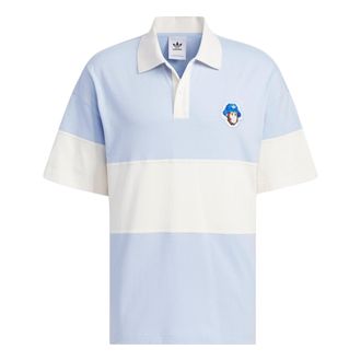 adidas originals x Monkey Kingdom Short Sleeve Polo Shirt Blue White IP1801