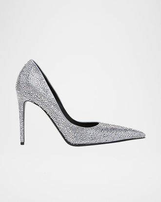 Alexander McQueen 105mm Skull Embellished Leather Pumps