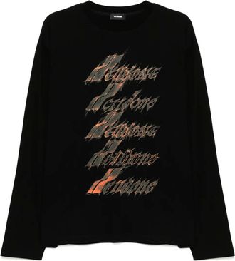 We11done T-shirt con stampa - Nero