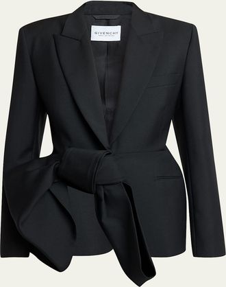 Givenchy Wool-Mohair Bow Jacket