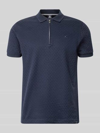 Lerros Regular Fit Poloshirt mit kurzem Rei&szlig;verschluss in Marine, Gr&ouml;&szlig;e XXXL
