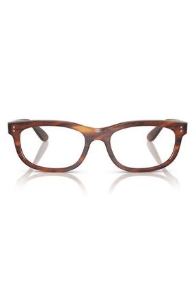 Ray-Ban 54mm Pillow Optical Glasses in Striped Havana at Nordstrom