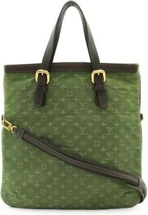 Louis Vuitton Pre-owned Tote Bags, female, Green, Size: ONE SIZE Pre-owned Canvas Tote Bag