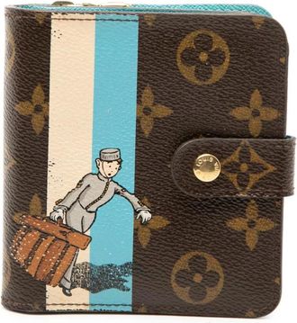 Louis Vuitton Pre-owned Wallets, female, Brown, Size: ONE SIZE Pre-owned Printed Compact Wallet