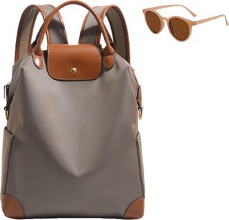 Generic Womens Soft Leather Laptop Backpack, Fashion Business Waterproof Work Bags, Casual Lightweight Large Capacity Briefcase